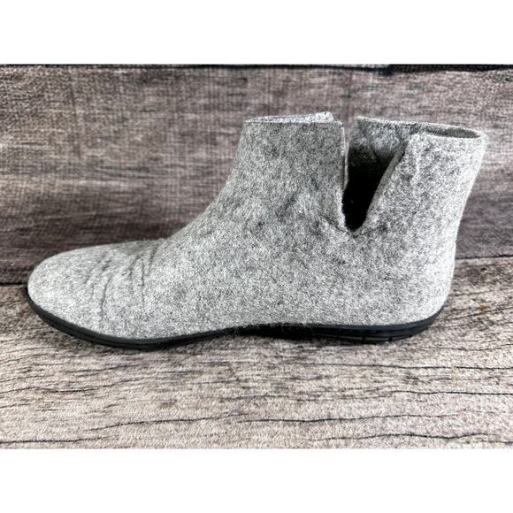 Glerups The Boot Gray Wool With Camp Sole Slipper - US Size 13 main image 6